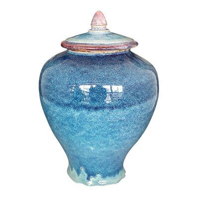 Blue Ocean Ceramic Urn