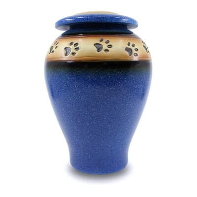 Blue Paw Ceramic Pet Urn