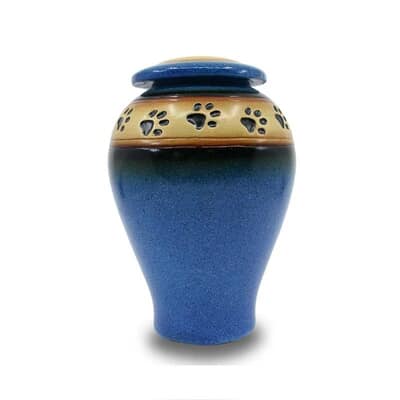 Blue Paw Medium Ceramic Pet Urn