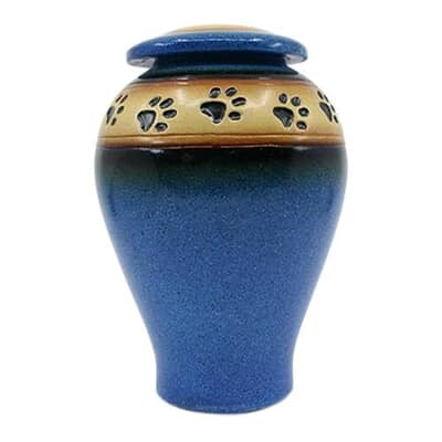 Blue Paw Medium Ceramic Pet Urn