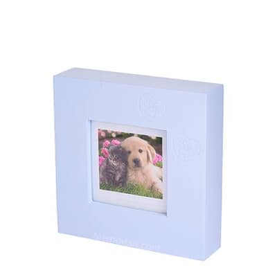 Blue Paw Print Small Photo Frame Cremation Urn