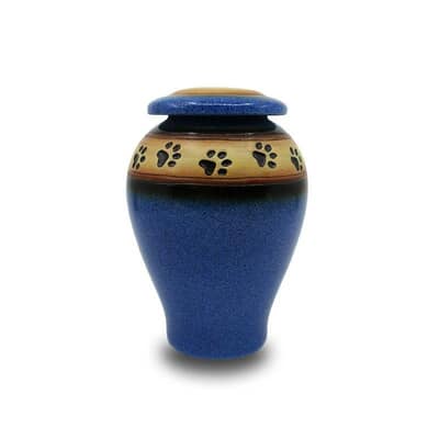 Blue Paw Small Ceramic Pet Urn