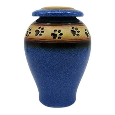 Blue Paw Small Ceramic Pet Urn