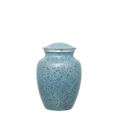 Blue Speckled Small Cremation Urn