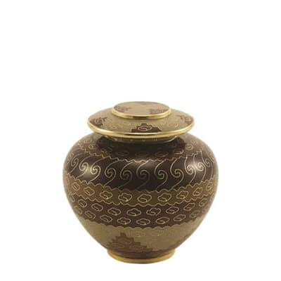 Bohemian Small Cloisonne Cremation Urn