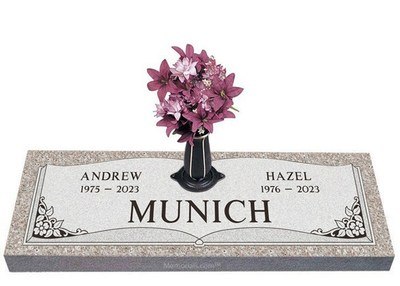 Book of Love Companion Granite Headstone 36 x 12