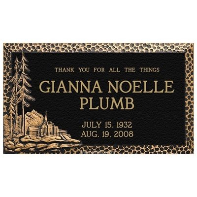 Bountiful Temple Bronze Plaque 24 x 14