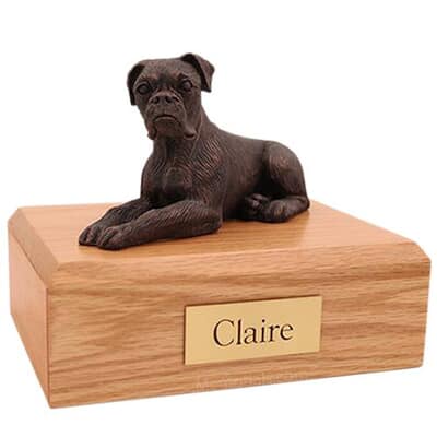 Boxer Bronze Dog Urns