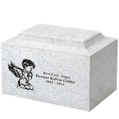 Boy Cherub Granitone Marble Infant Urn