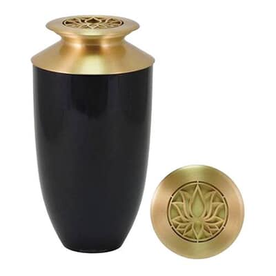 Brass Lotus Cremation Urn