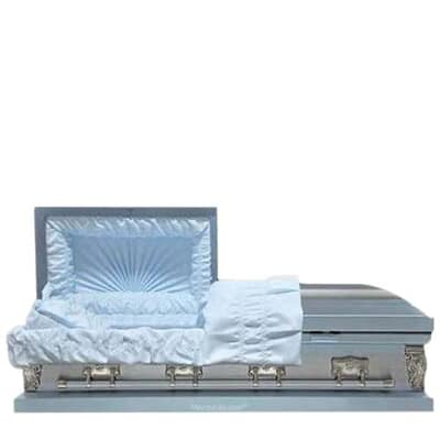 Brewster Blue Metal Casket