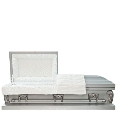 Brewster Silver Metal Casket