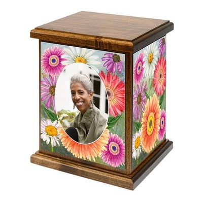 Bright and Brilliant Photo Cremation Urn