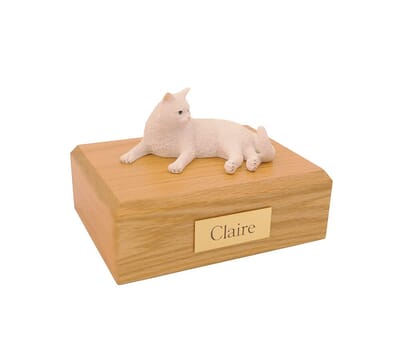 British White Shorthair Cat Urns