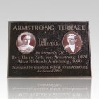 Bronze Plaque with 2 Ceramic Pictures