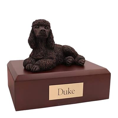 Bronze Poodle Large Dog Urn