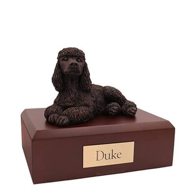 Bronze Poodle Medium Dog Urn