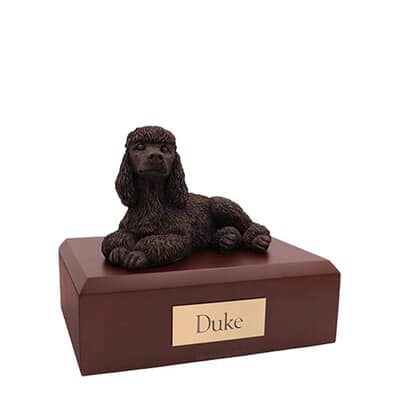 Bronze Poodle Small Dog Urn