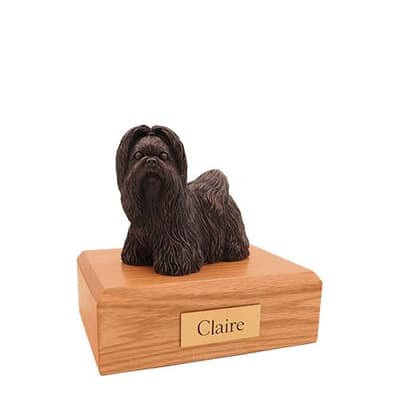 Bronze Shih Tzu Small Dog Urn