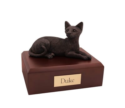 Bronze Siamese Medium Cat Urn