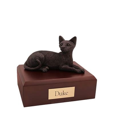 Bronze Siamese Small Cat Urn