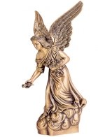 Angel with Rose Bronze Statues