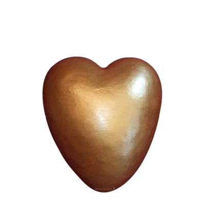 Bronze Tone Heart Keepsake Ceramic Urn