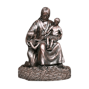 Jesus with Children Bronze Cremation Urn