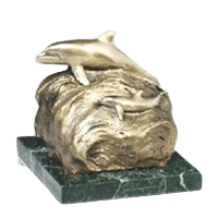 Peaceful Sea Dolphin Keepsake Cremation Urn