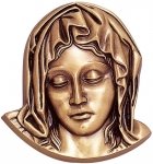 Angel Face Wall Bronze Statues