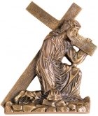 Jesus Carring The Cross Wall Bronze Statues