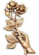 Hand & Rose Wall Bronze Statues