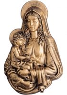 Maria & Child Wall Bronze Statues