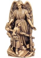 Angel De La Guarda Wall Bronze Statues