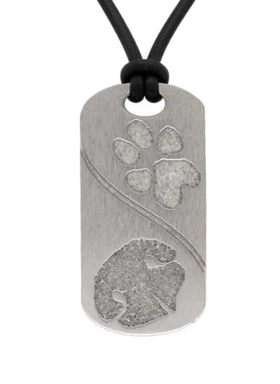 Bronze Double Petprints Pendant