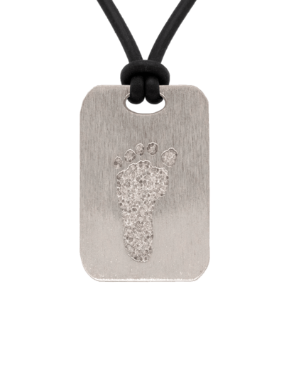 Bronze Footprint Keepsake Pendant