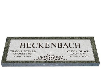 Brought Together By Faith Companion Granite Headstone 40 x 14