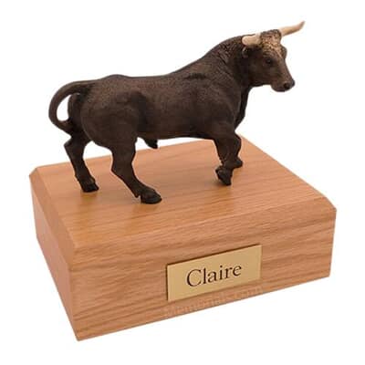 Brown Bull Cremation Urns