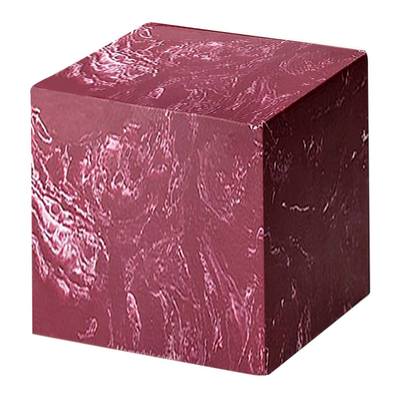 Burgundy Cube Keepsake Cremation Urn