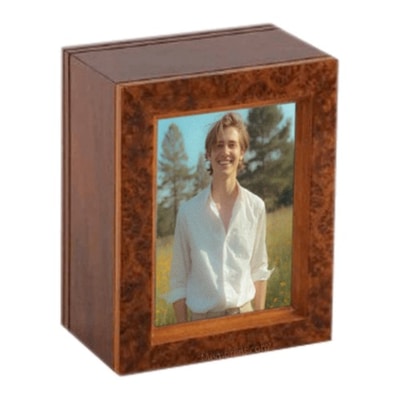 Burl Frame Wood Cremation Urn