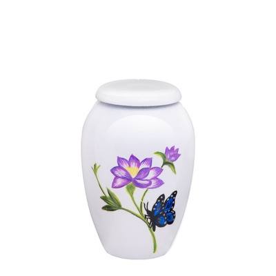 Butterflies And Flowers Keepsake Urn