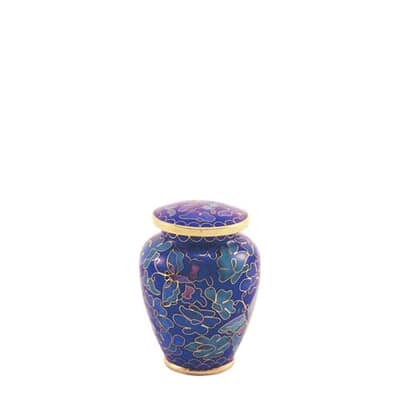 Butterfly Blue Cloissone Keepsake Cremation Urn