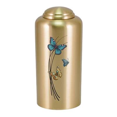 Butterfly Brass Cremation Urn