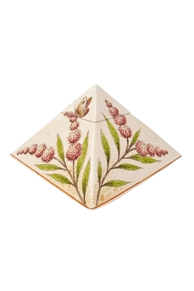 Butterfly Bush Pyramid Ceramic Urn