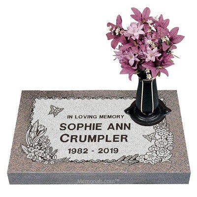 Butterfly Flutter Granite Grave Markers