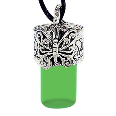 Butterfly Green Urn Necklace