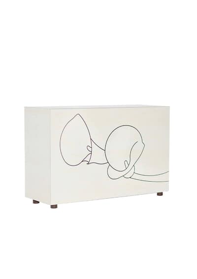 Calla Lily Light Wood Cremation Urn