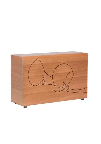 Calla Lily Natural Wood Cremation Urn