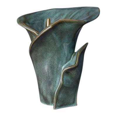 Calla Lily Sage Ceramic Urn