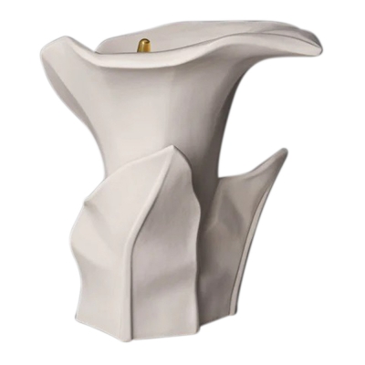 Calla Lily White Ceramic Urn